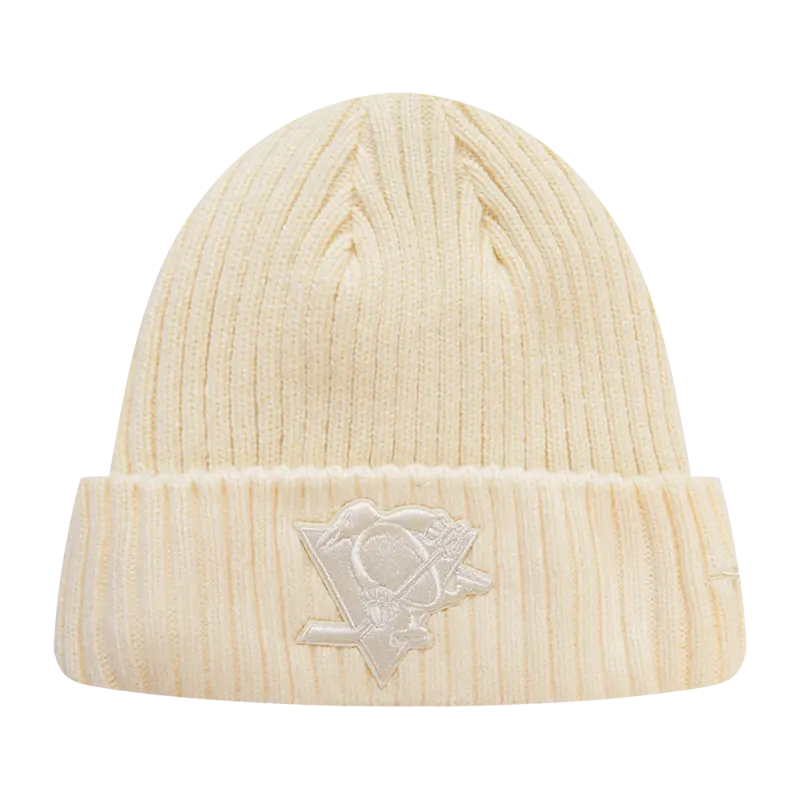 nhl pittsburgh penguins neutral beanie eggshell
